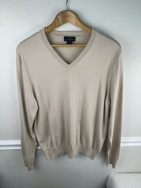 Brooks Brothers Beige V-Neck Dress Shirt